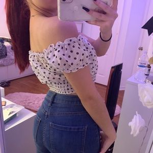 Off the shoulder crop top